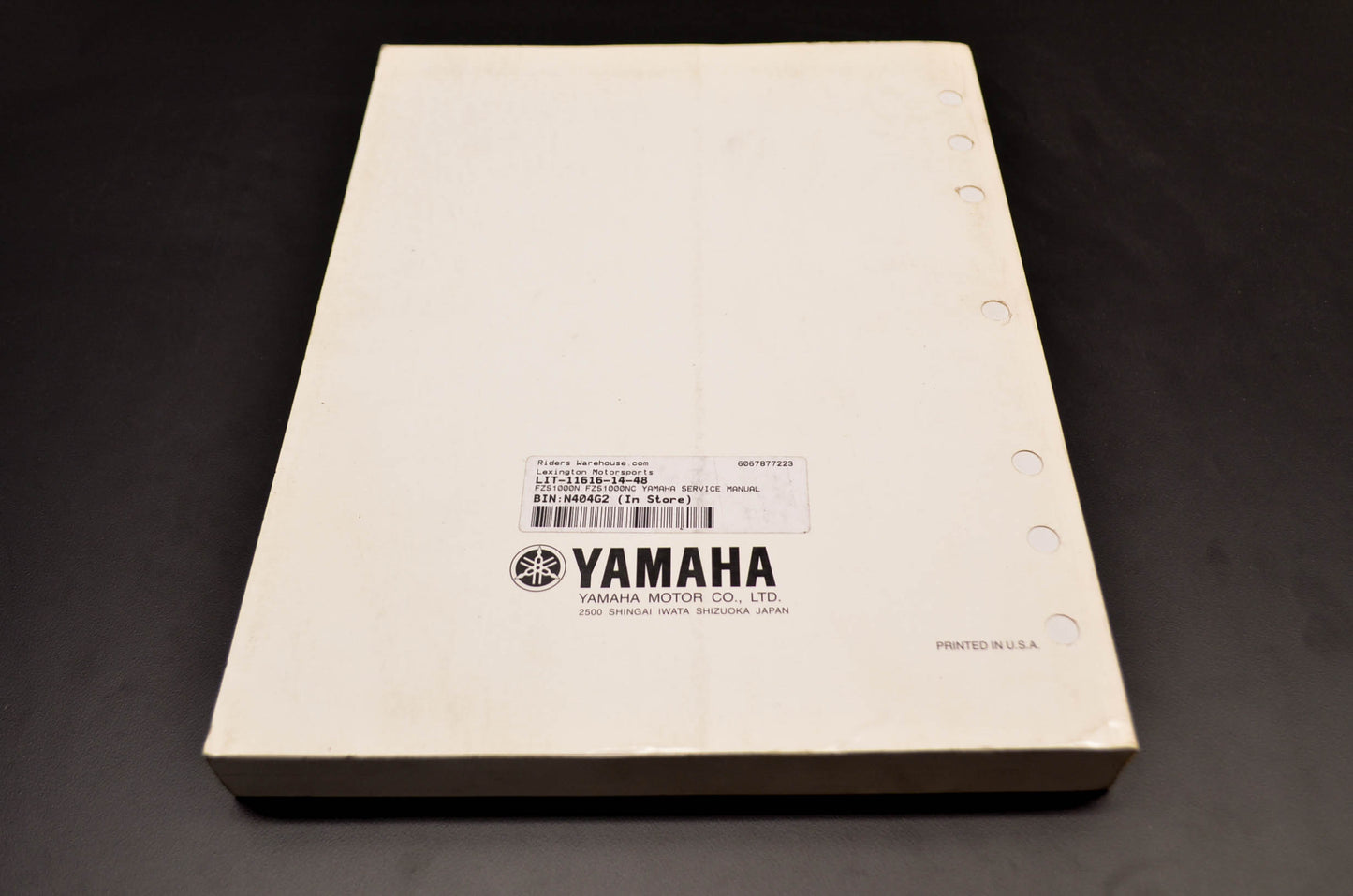 OEM Yamaha LIT-11616-14-48 FZS1000N/NC -S/SC Service Manual NOS