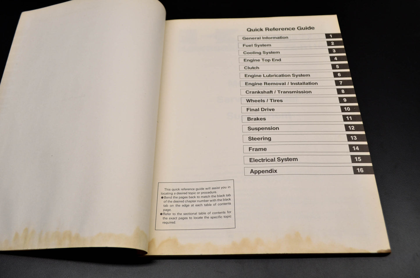 OEM Kawasaki 99924-1127-51 Service Manual Supplement ZX1100C