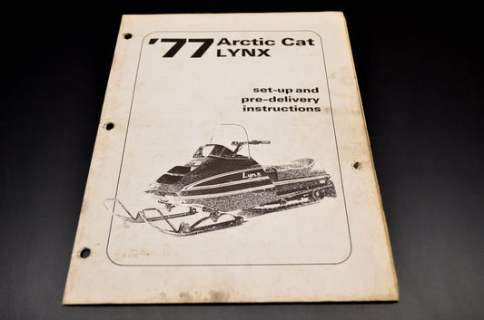 OEM Arctic Cat 0153-106 77 Lynx Set-Up & Pre-Delivery Instruction Manual