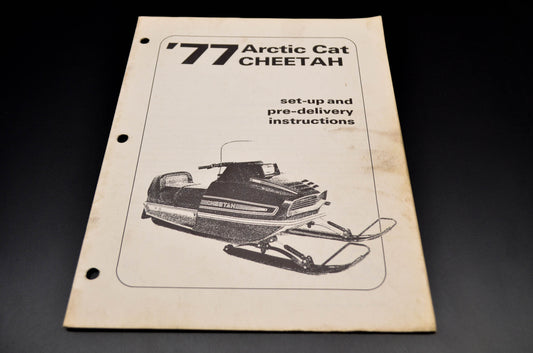 OEM Arctic Cat 0153-108 77 Cheetah Set-Up & Pre-Delivery Instruction Manual