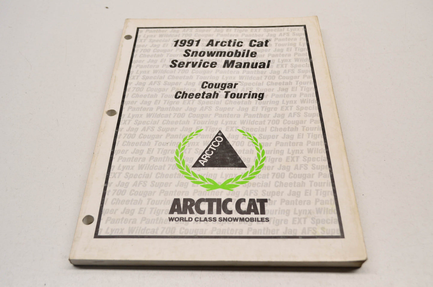 OEM Arctic Cat 91 Cougar Cheetah Touring Service Manual