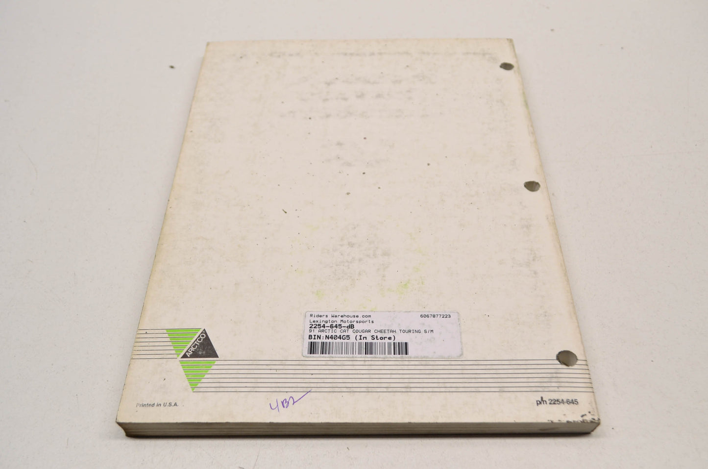 OEM Arctic Cat 91 Cougar Cheetah Touring Service Manual