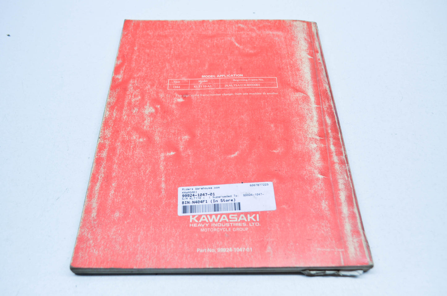 OEM Kawasaki 99924-1047-01 Service Manual KLT110