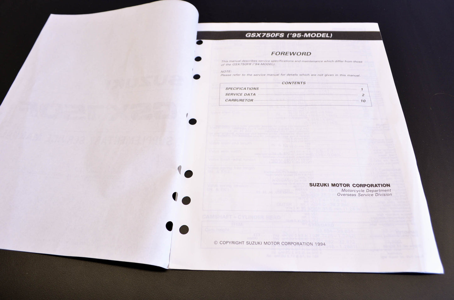 OEM Suzuki 99501-37180-03E GSX750F Supplementary Service Manual