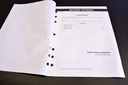 OEM Suzuki 99501-37180-03E GSX750F Supplementary Service Manual