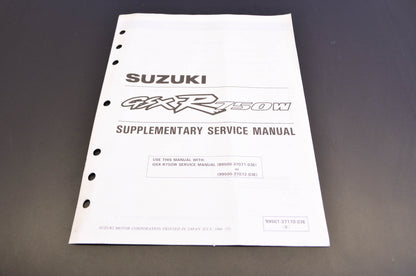 OEM Suzuki 99501-37170-03E GSXR750W Supplementary Service Manual