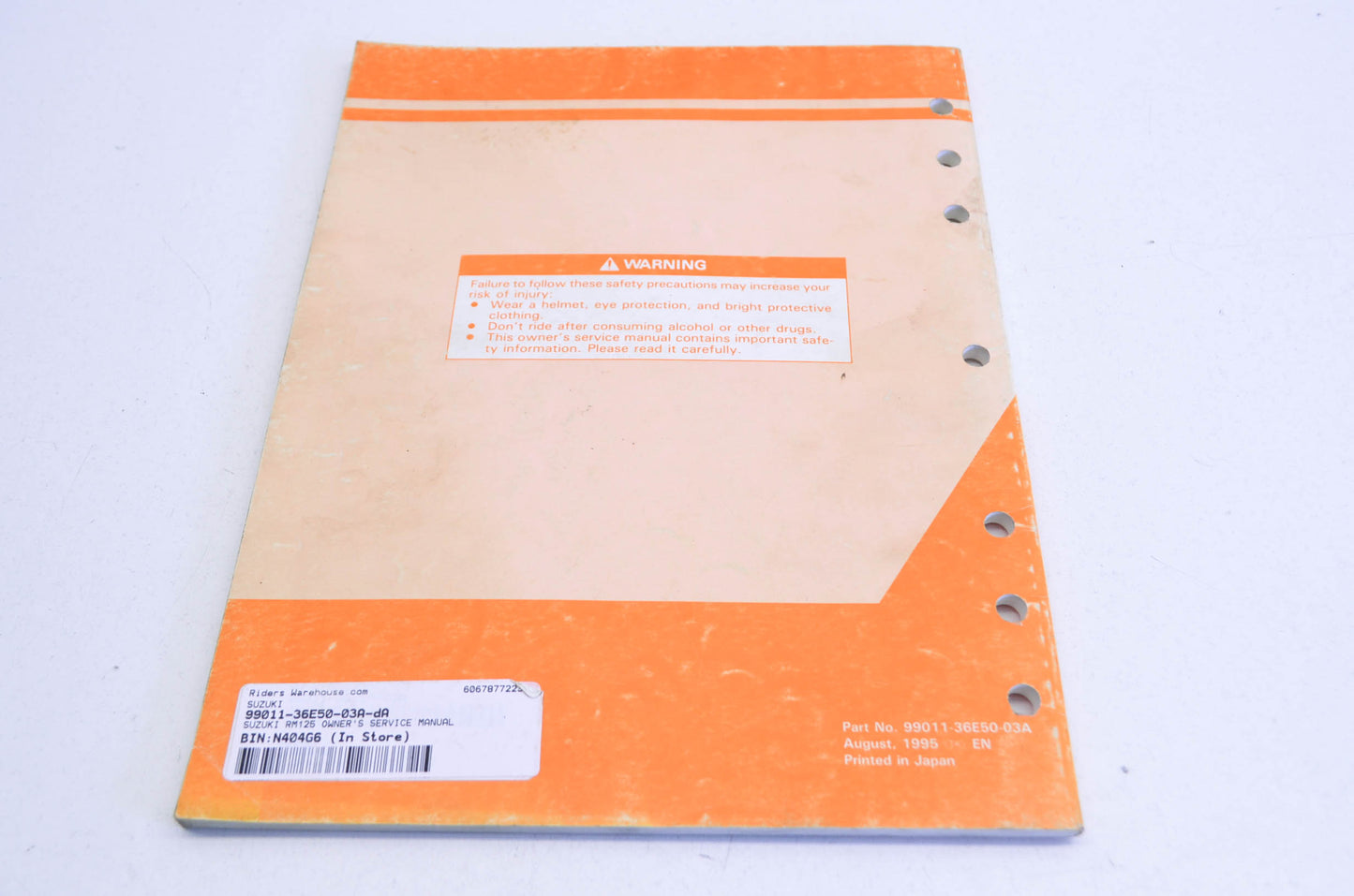 OEM Suzuki RM125 Owner's Service Manual