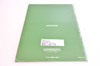 OEM Kawasaki 99920-1165-01 Owner's & Service Manual KDX250B2