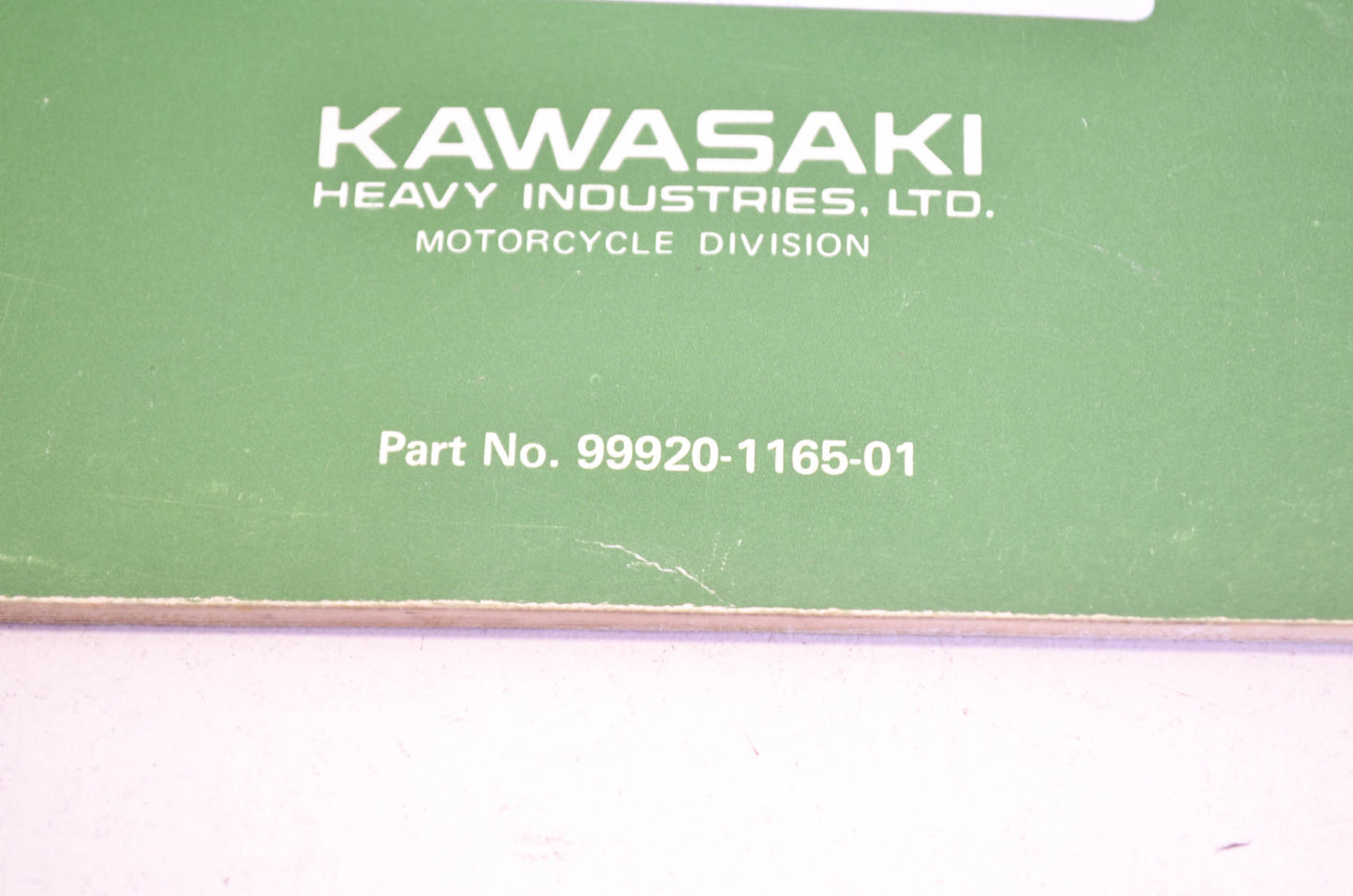 OEM Kawasaki 99920-1165-01 Owner's & Service Manual KDX250B2