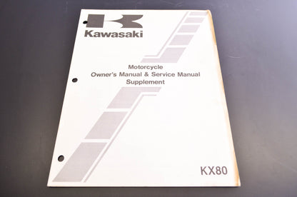OEM Kawasaki 99963-0053-01 Owner's & Service Manual Supplement KX80-C2