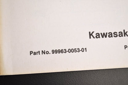 OEM Kawasaki 99963-0053-01 Owner's & Service Manual Supplement KX80-C2