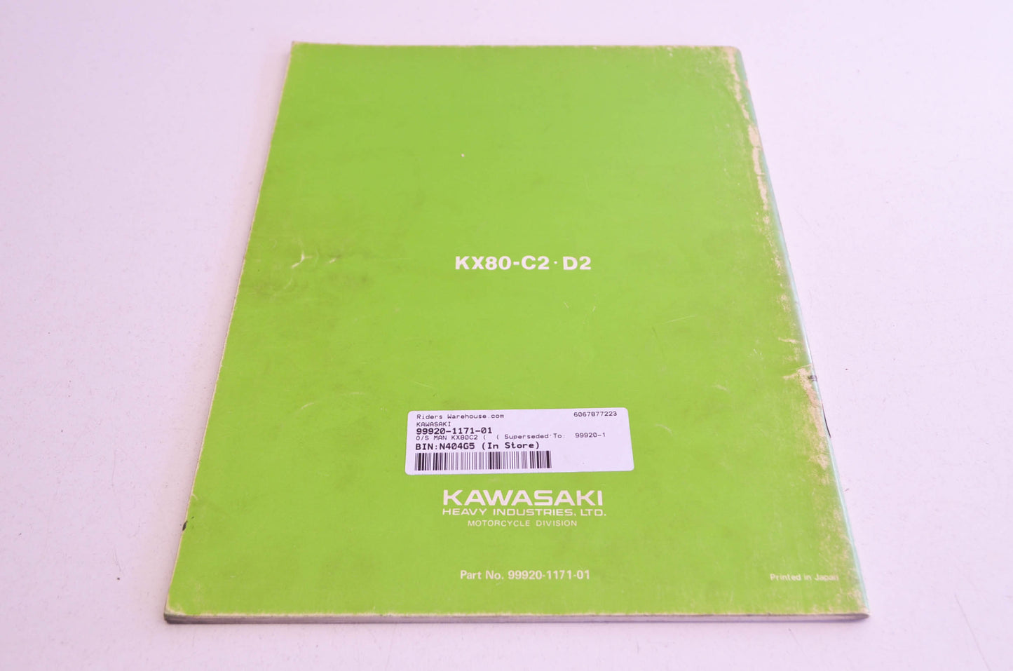 OEM Kawasaki 99920-1171-01 Owner's & Service Manual KX80C2