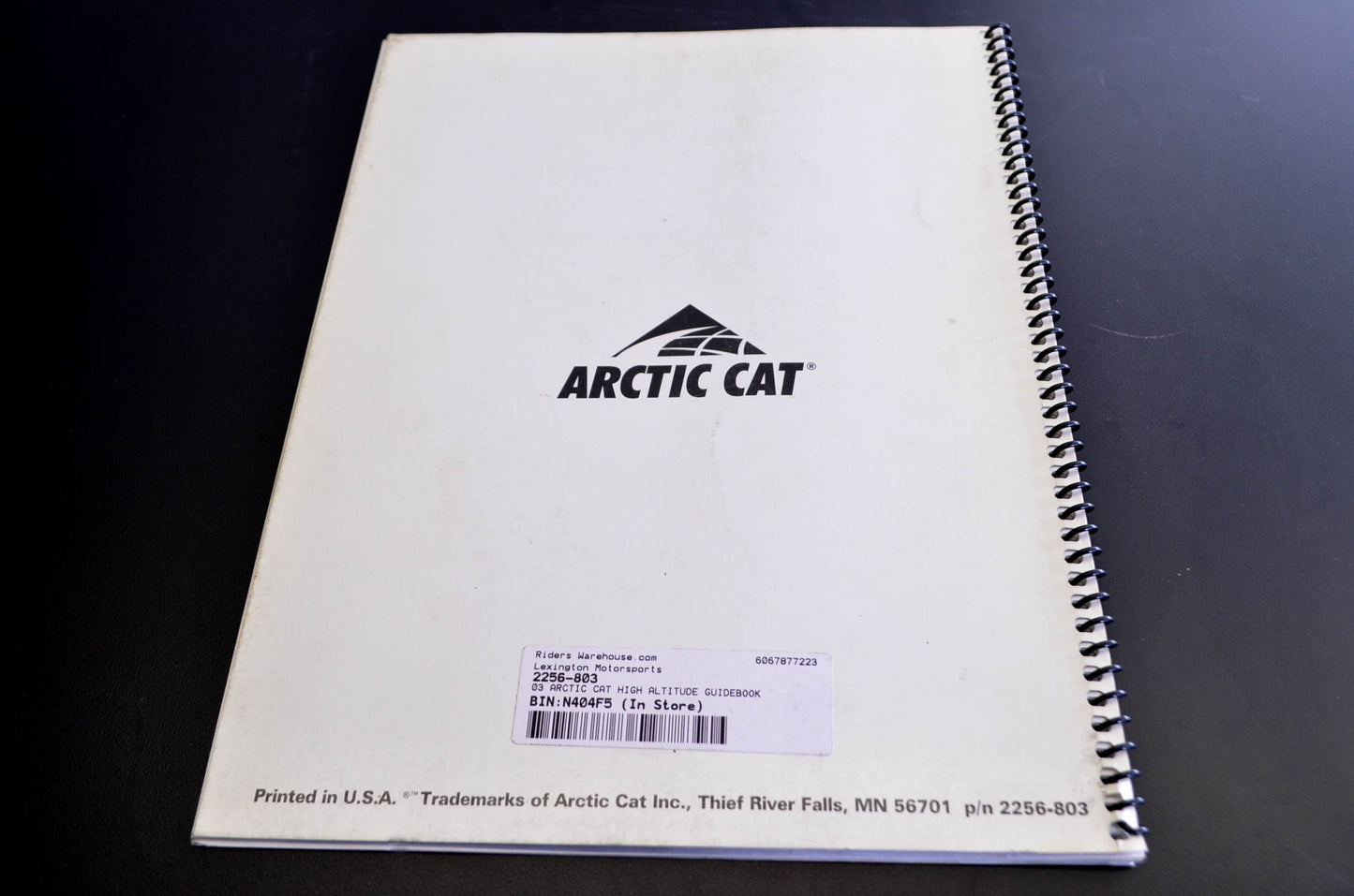 OEM Arctic Cat 2256-803 2003 High Altitude Guidebook