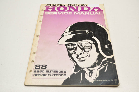 OEM Honda 61GS600, 26008803 88 SB50 SB50P Service Manual 88 SB50 ELITE50ES, SB50P ELITE50E