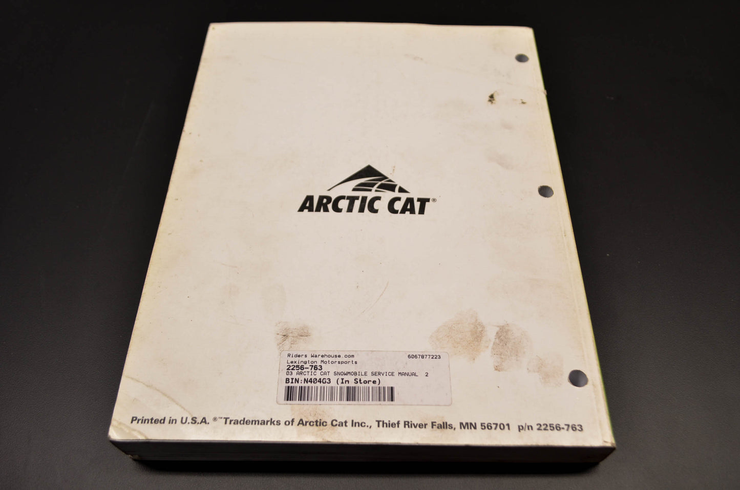 OEM Arctic Cat 2256-763 Service Manual 2003 SNOW VOL TWO-ENG