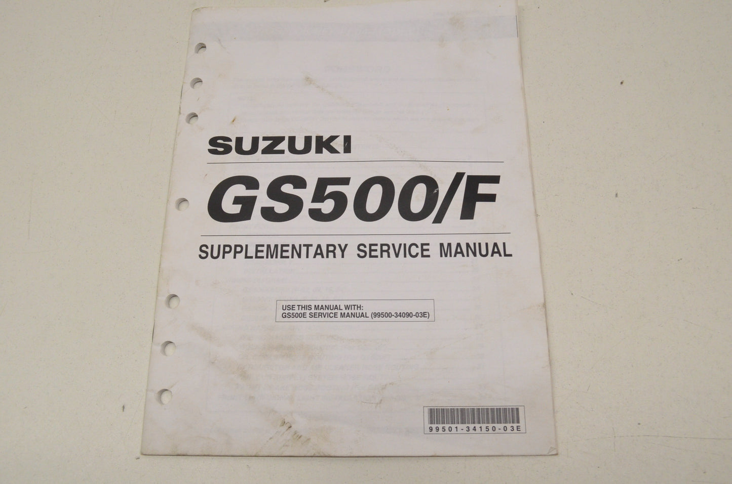 OEM Suzuki 99501-34150-03E GS500/E/F Service Manual