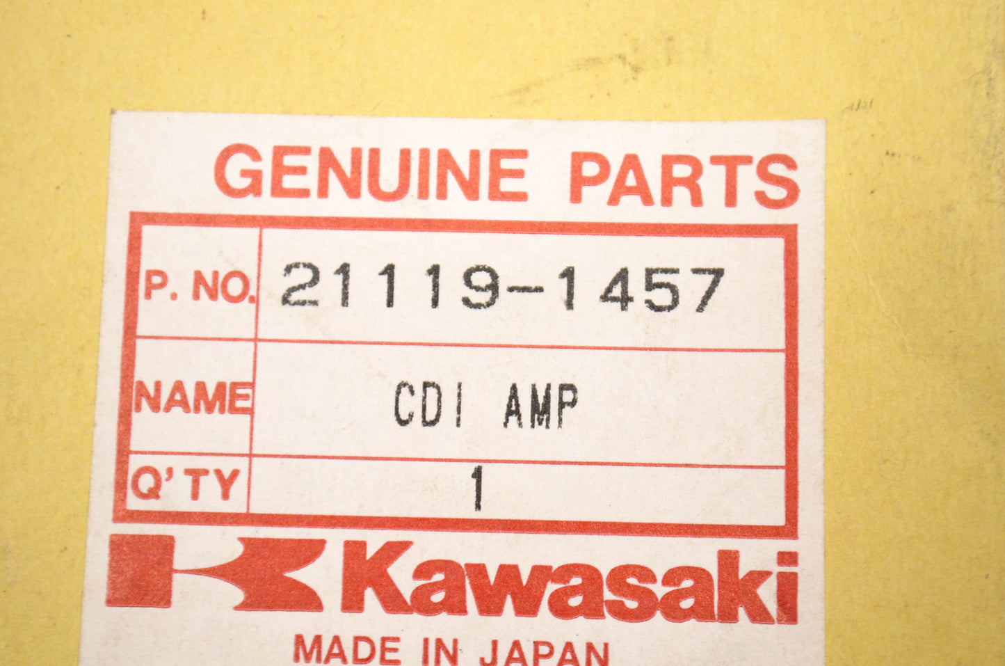 New OEM Kawasaki 21119-1457 Igniter NOS