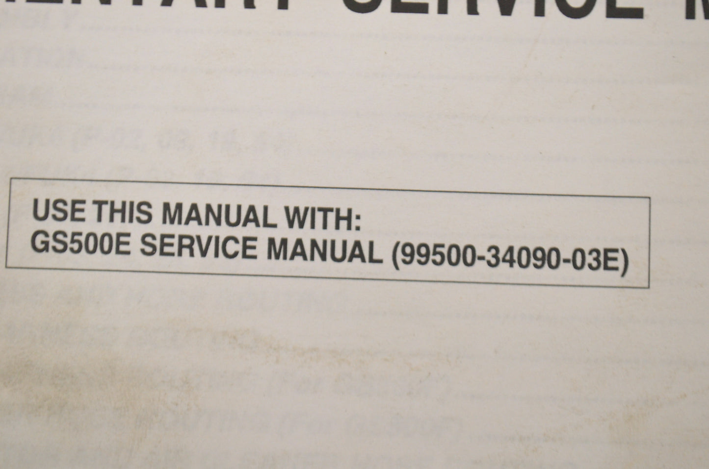 OEM Suzuki 99501-34150-03E GS500/E/F Service Manual