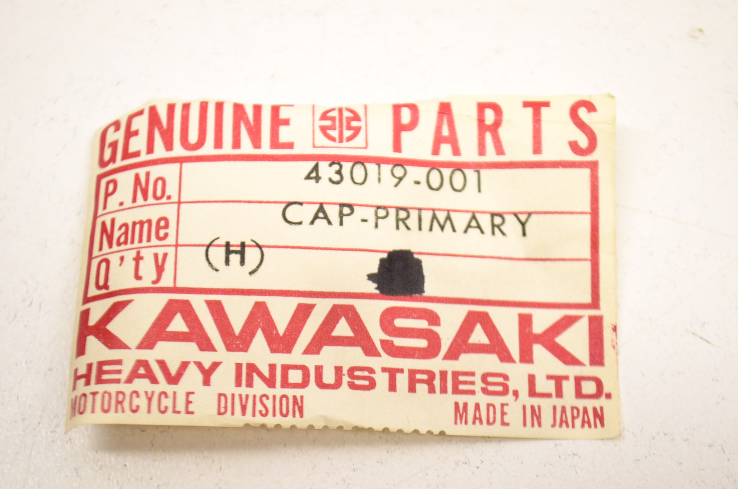 OEM Kawasaki 43019-001 Primary Cup NOS