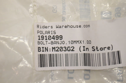 OEM Polaris 1910499 Banjo Bolt 10mmx1.00 NOS