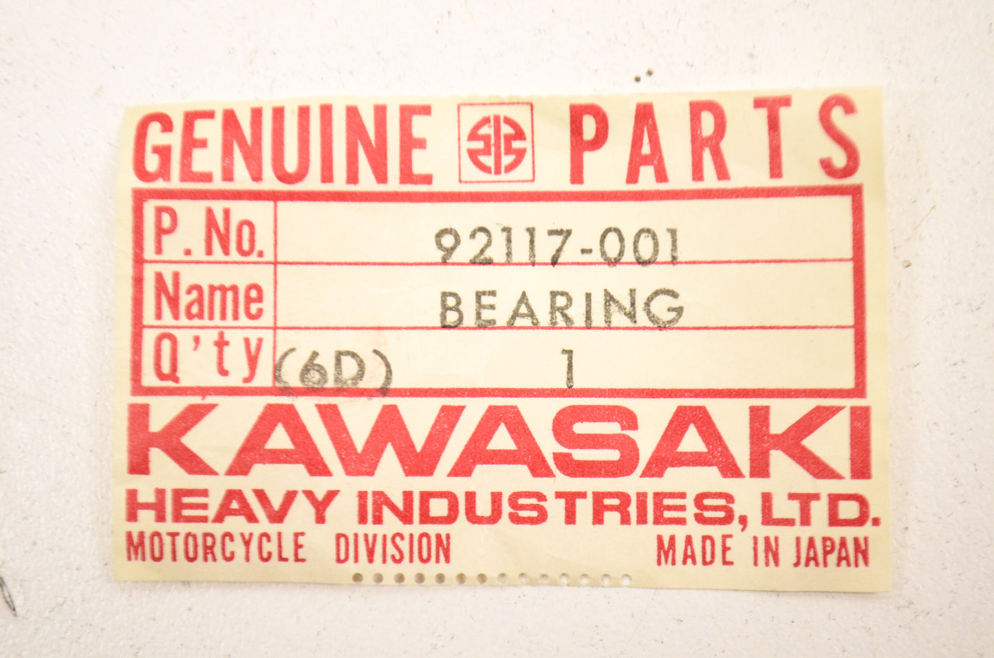 New OEM Kawasaki Bearing NOS