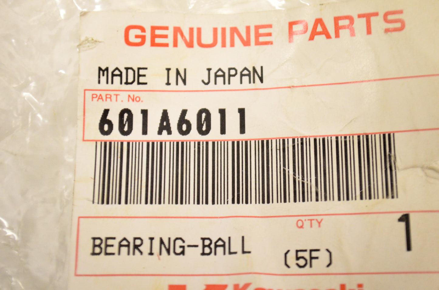 New OEM Kawasaki 601A6011 Ball Bearing NOS