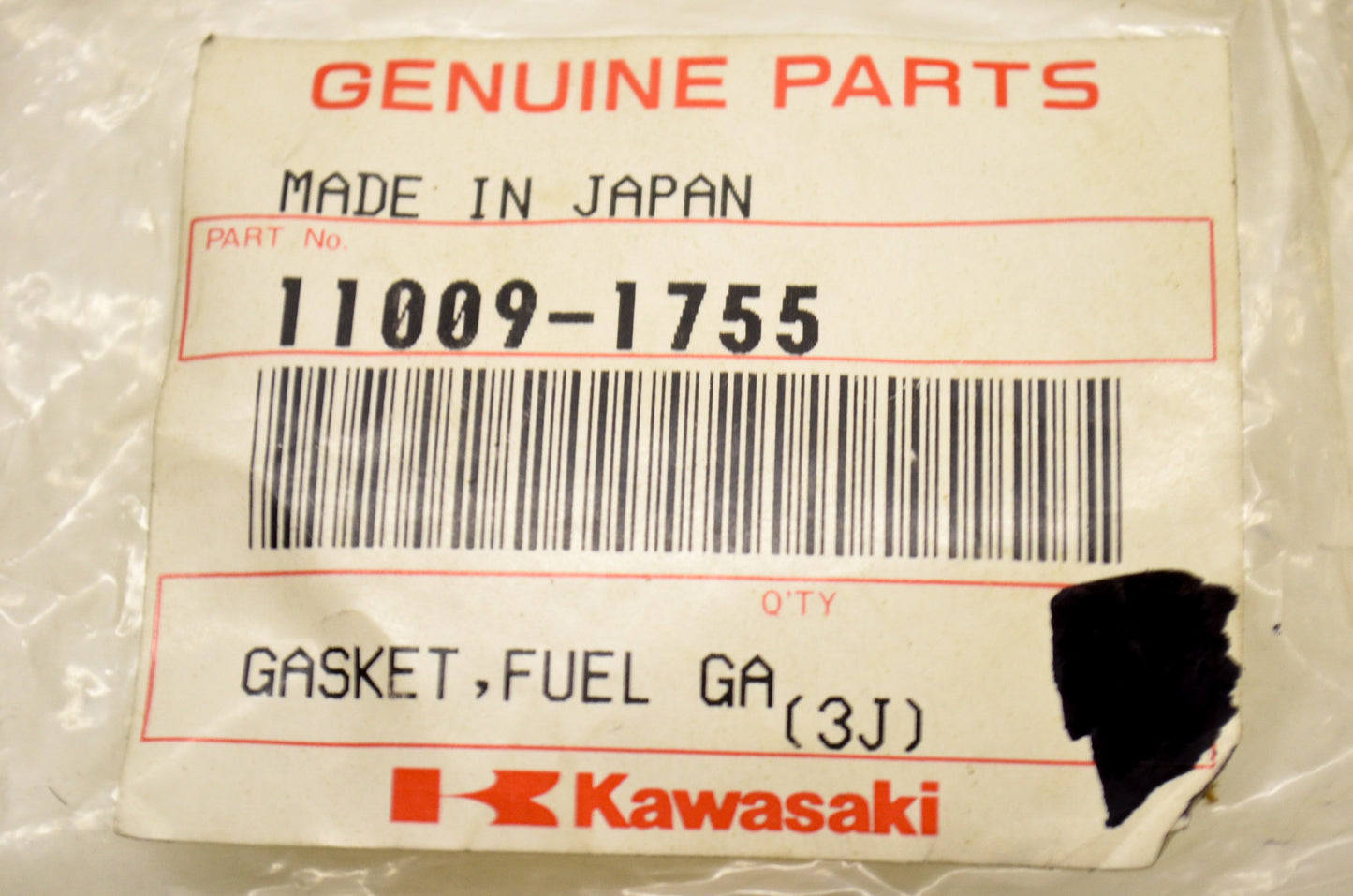 OEM Kawasaki 11009-1755 Fuel Gauge Gasket NOS