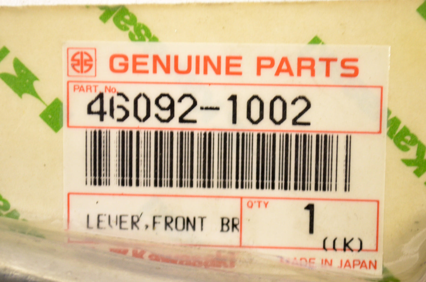 OEM Kawasaki 46092-1002 Front Brake Lever NOS