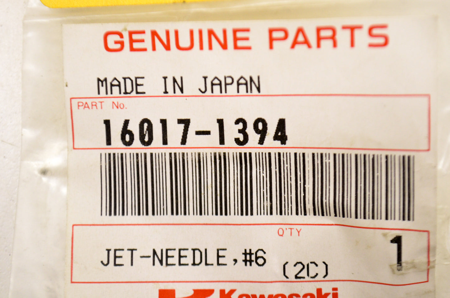 New OEM Kawasaki Needle Jet NOS