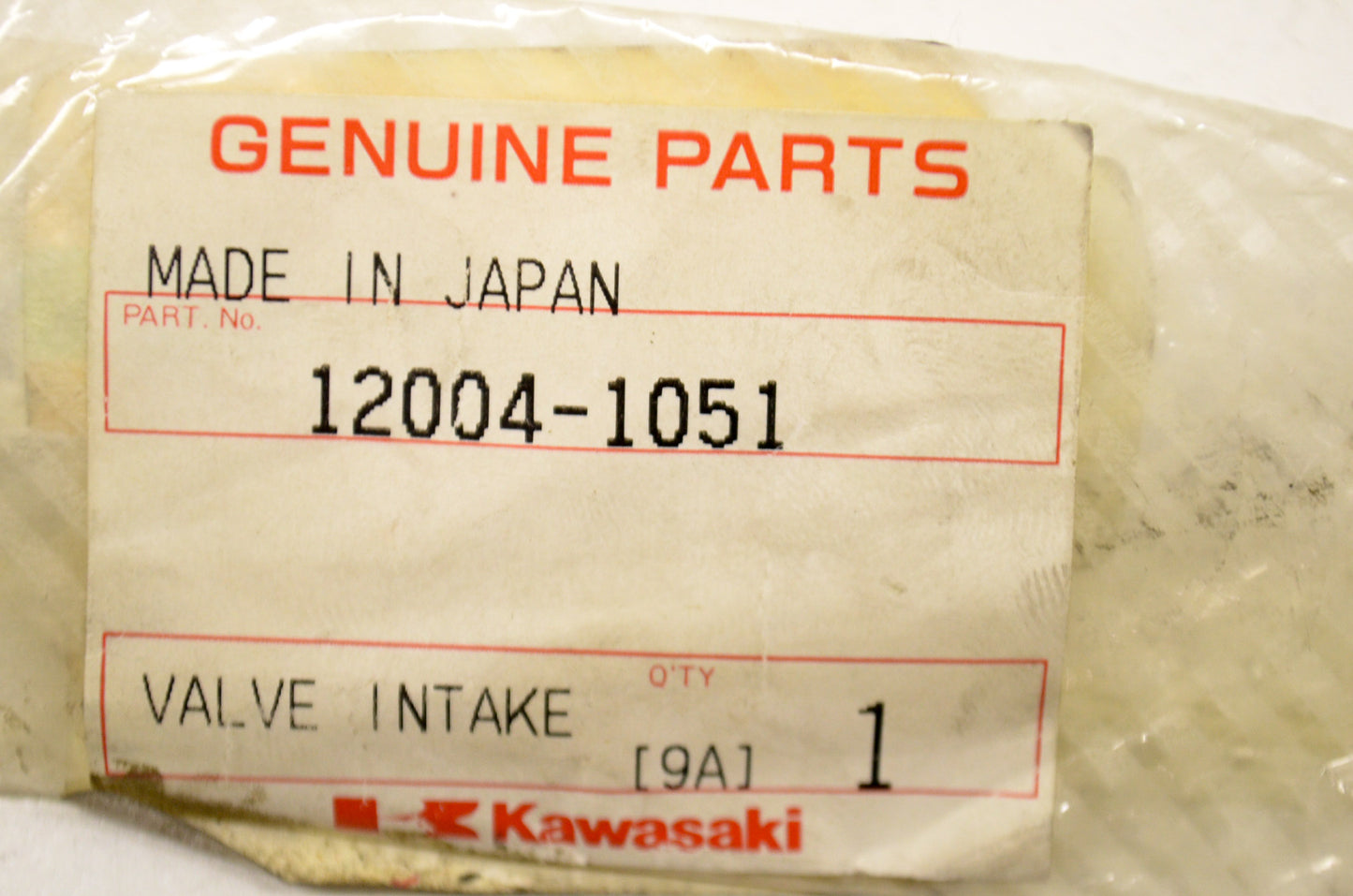 OEM Kawasaki 12004-1051 Intake Valve NOS
