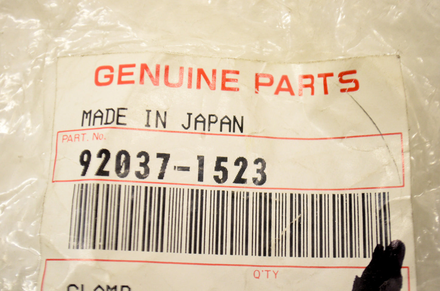 OEM Kawasaki 92037-1523 Clamp NOS