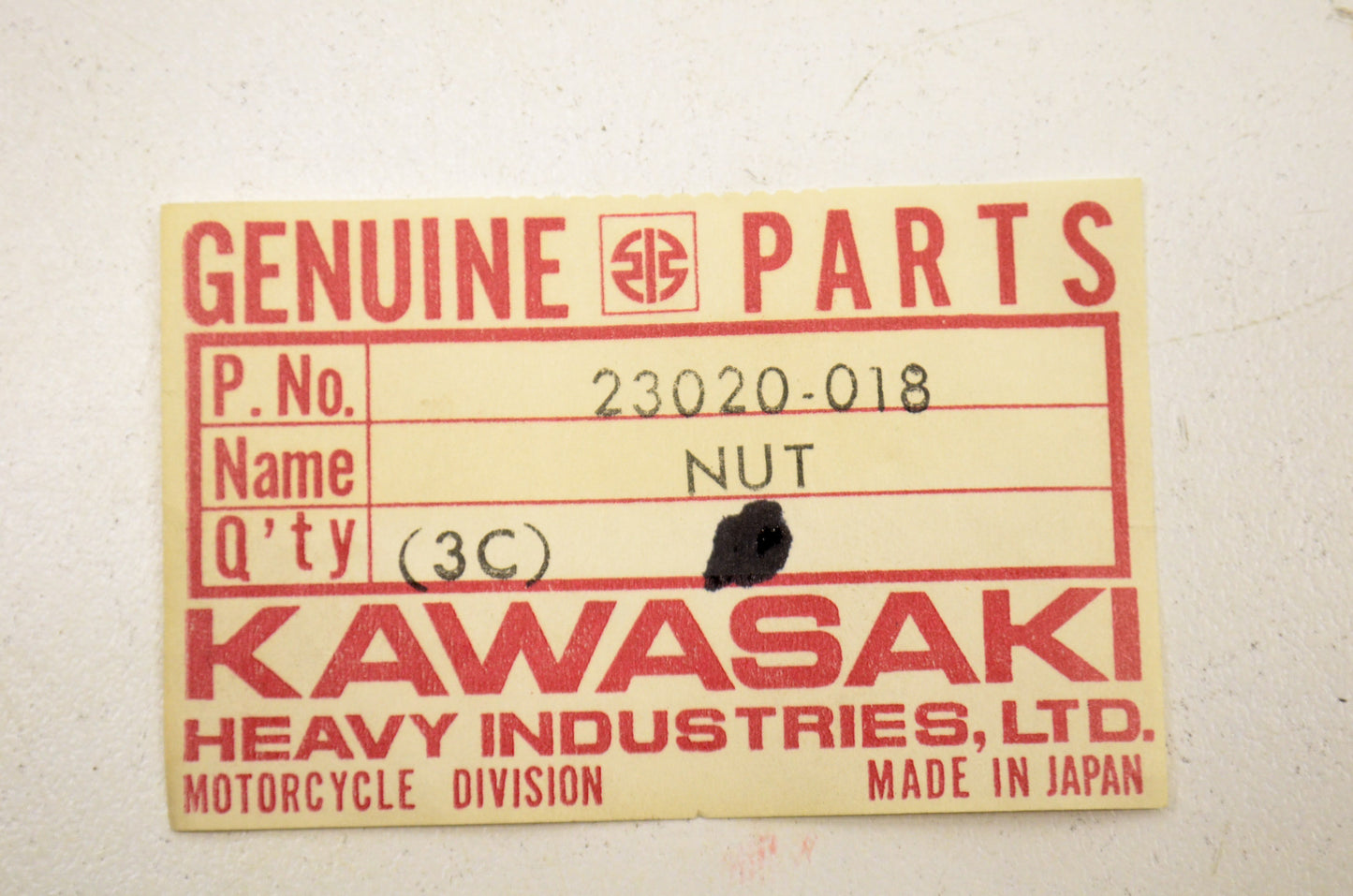 OEM Kawasaki 23020-018 Nut 4MM Qty 3 NOS
