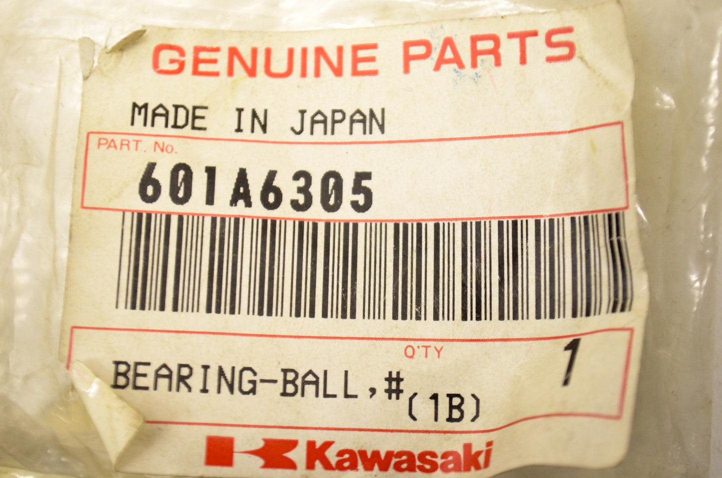 OEM Kawasaki 601A6305 Ball Bearing 6305 NOS