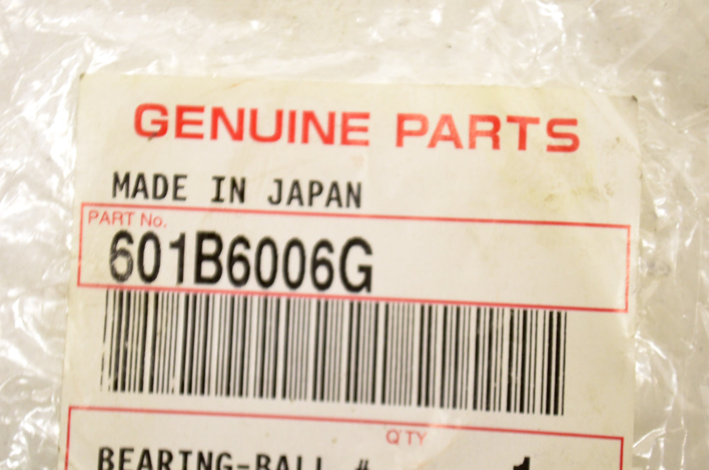 OEM Kawasaki 601B6006G Ball Bearing #6006G NOS