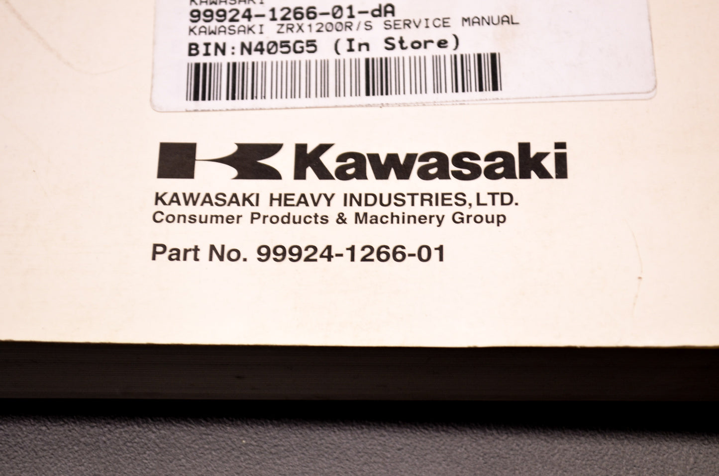 OEM Kawasaki 99924-1266-01 Service Manual ZR1200A