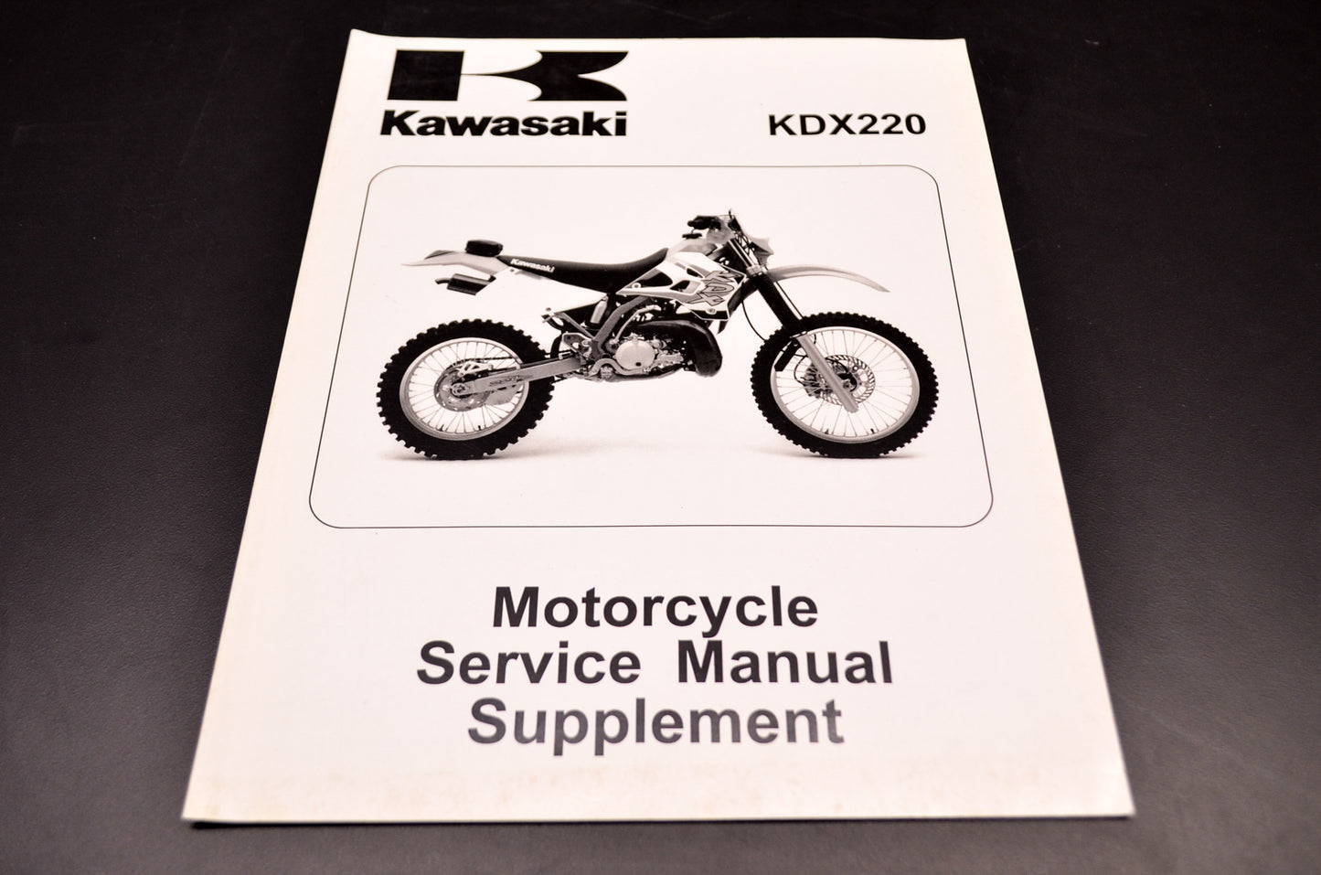 OEM Kawasaki 99924-1204-55 Service Manual Supplement KDX220A NOS