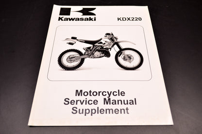 OEM Kawasaki 99924-1204-55 Service Manual Supplement KDX220A NOS