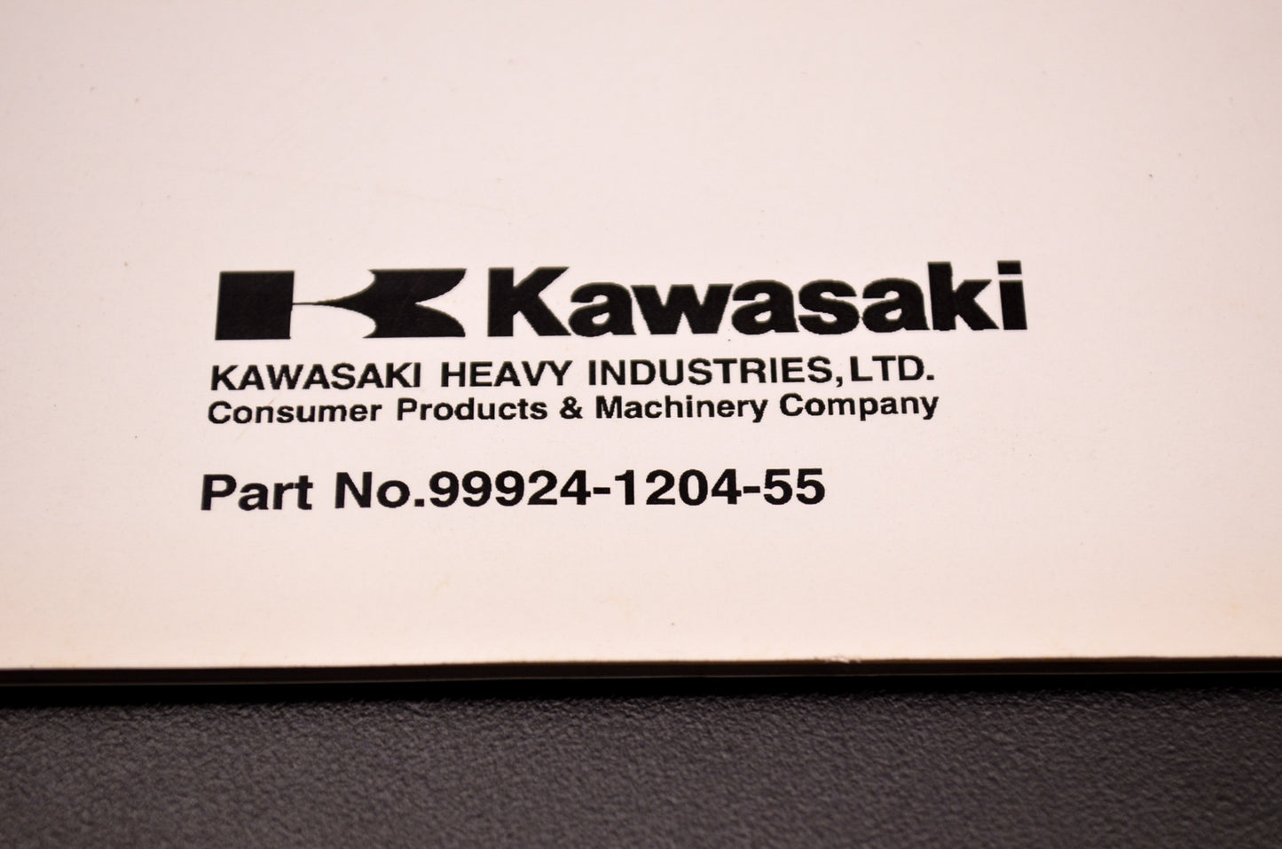OEM Kawasaki 99924-1204-55 Service Manual Supplement KDX220A NOS
