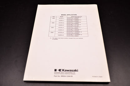 OEM Kawasaki 99924-1244-04 Service Manual KX125/250L NOS