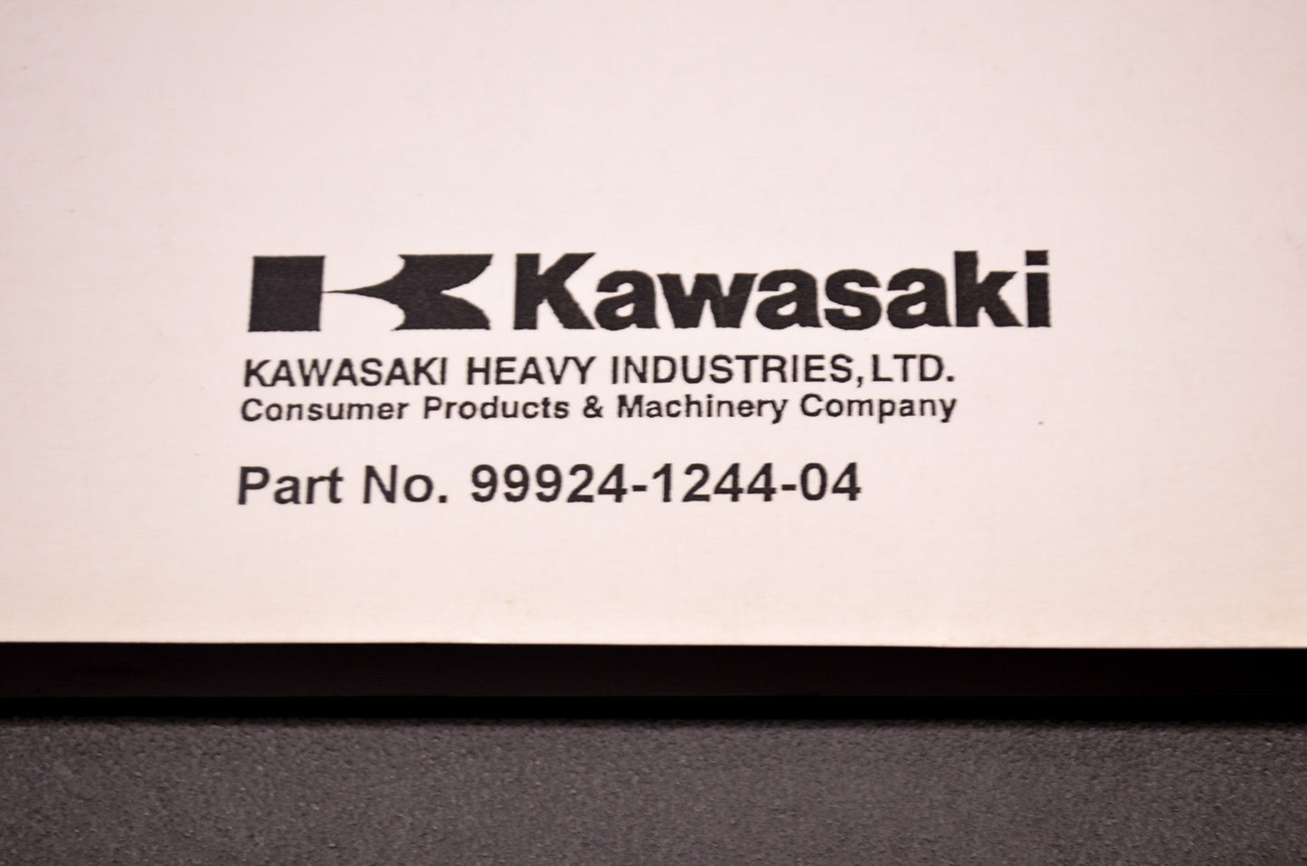 OEM Kawasaki 99924-1244-04 Service Manual KX125/250L NOS