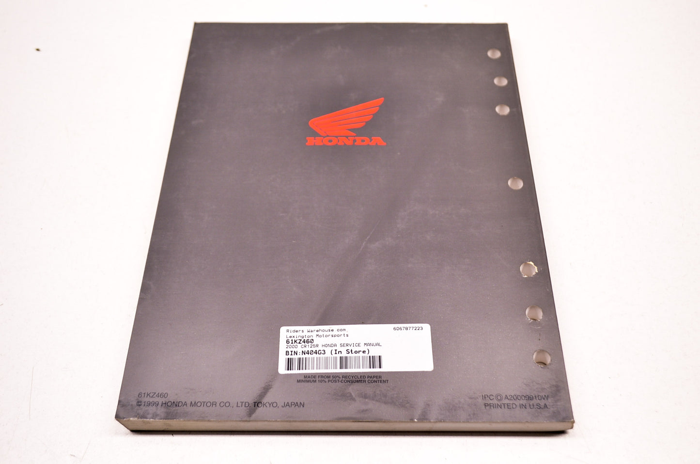 New OEM Honda 2000 CR125R Service Manual