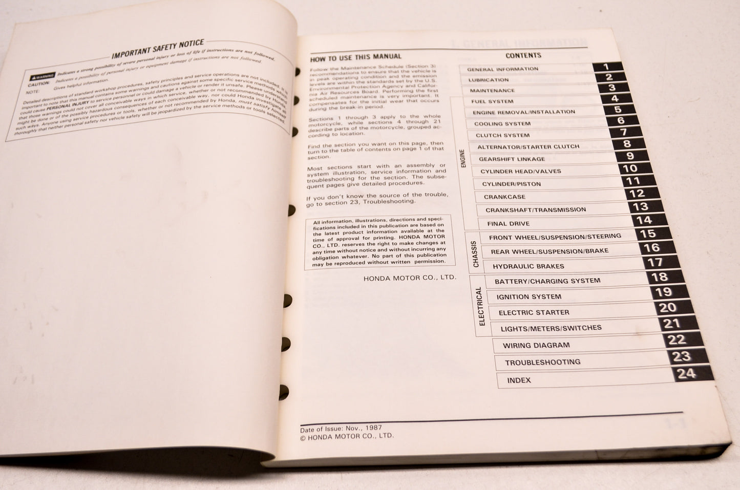 Honda 88 VT800C Shadow Service Manual
