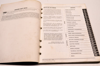 Honda VT1100C Shadow Shop Manual