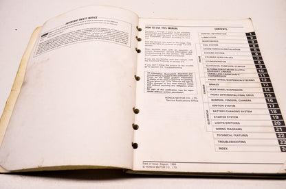 Honda TRX350/D Fourtrax Foreman 4x4 Service Manual