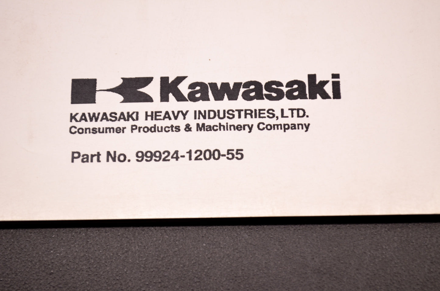 OEM Kawasaki 99924-1200-55 Service Manual Supplement KLX300A NOS