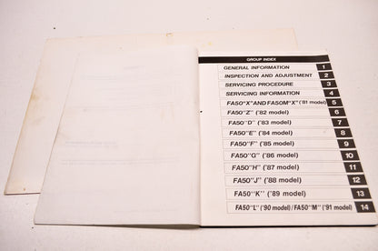 OEM Suzuki 99500-10067-03E Service Manual FA50 1980-1991