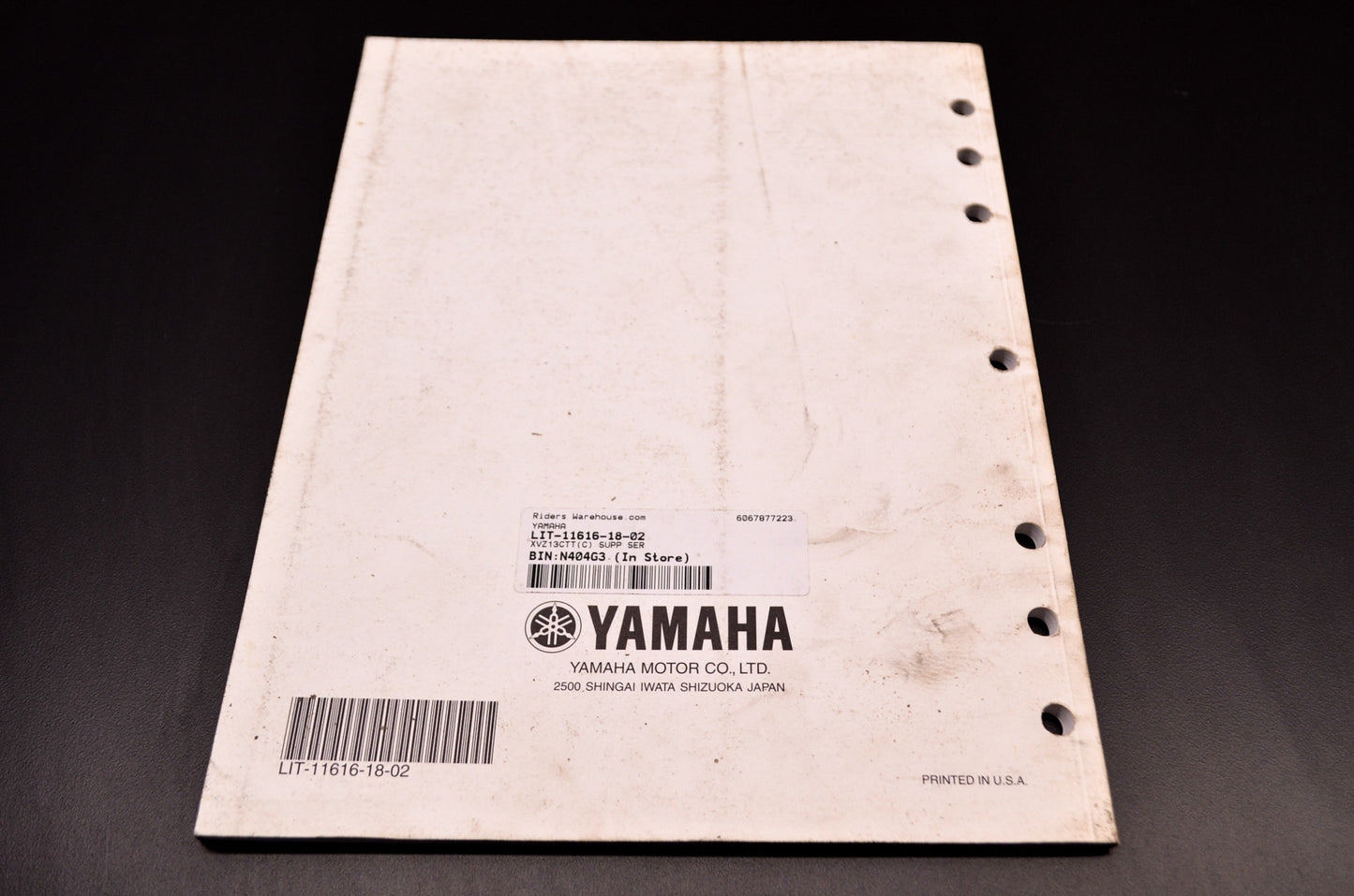 OEM Yamaha LIT-11616-18-02 XVZ13CTT(C) SService Manual Supplement