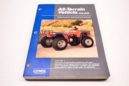 Clymer ATV2-1, 9780872885141 88-92 ATV Maintenance Manual 1st Edition Volume 2 N