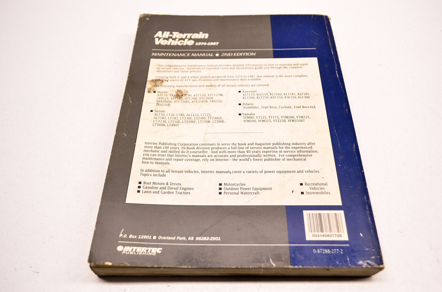 Clymer 74-87 ATV Maintenance Manual 2nd Edition Volume 1