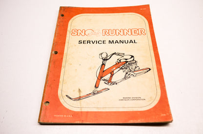 Chrysler Marine Sno Runner Service Manual